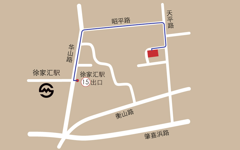 地図　アフール上海
