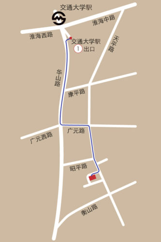 地図　アフール上海